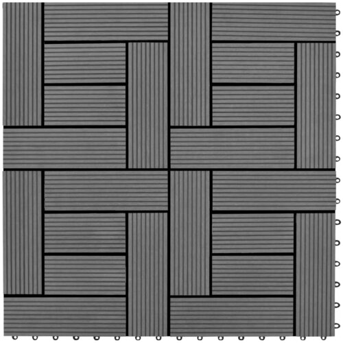 vidaXL Talne plošče 22 kosov 30x30 cm 2 m² WPC sive, (21143986) Cene