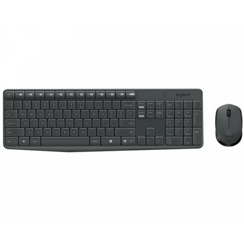 Logitech MK235 Bežična tastatura i miš, QWERTY standard, Crni Slike