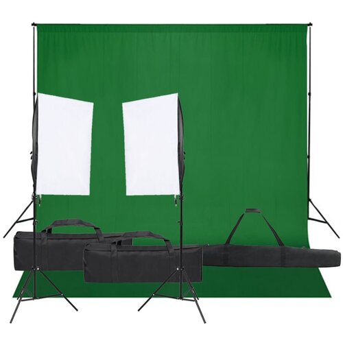 vidaXL komplet za foto studio z lučmi in ozadjem Cene