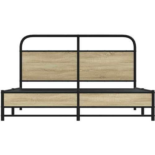 VidaXL Metalni okvir kreveta bez madraca boja hrasta sonome 160x200 cm Slike
