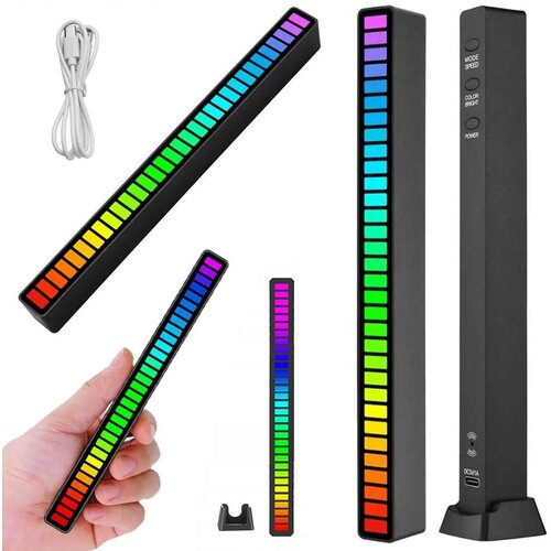  Led rgb aku. dekorativni stolpec usb - glasbeno delovanje 18cm Cene