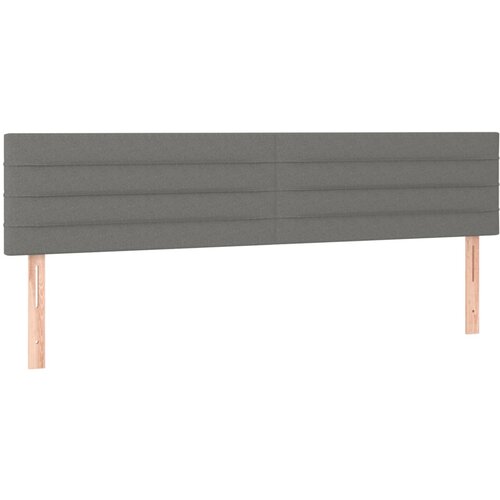 Maison Chic Posteljno vzglavje - Vzglavna omarica 2 kosa temno siv 100x5x78/88 cm blago, (22077218) Slike