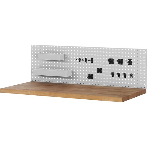 RAU Perforirana plošča, s kompletom držal, za montažo na delovno mizo, z 2 škatlama in 12 držali, ŠxGxV 3000 x 15 x 450 mm Cene