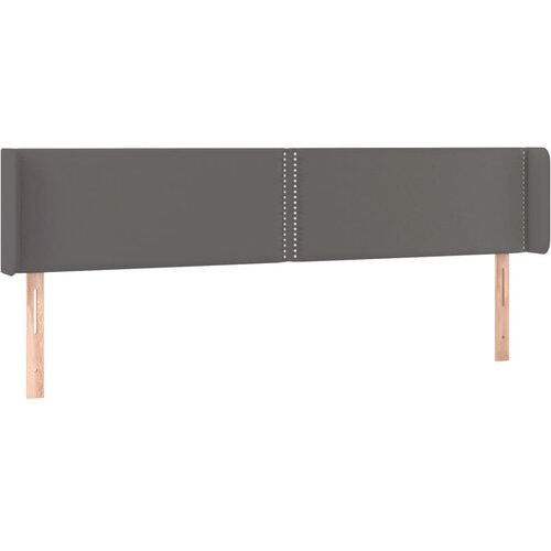 Maison Chic Vzglavna omarica - Nočna omarica - Posteljna omarica z ušesi sivo 183x16x78/88 cm umetno usnje, (21709827) Cene
