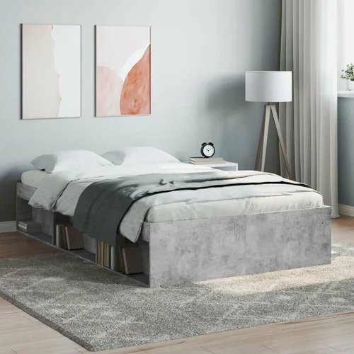  kreveta siva boja betona 120 x 190 cm mali bračni