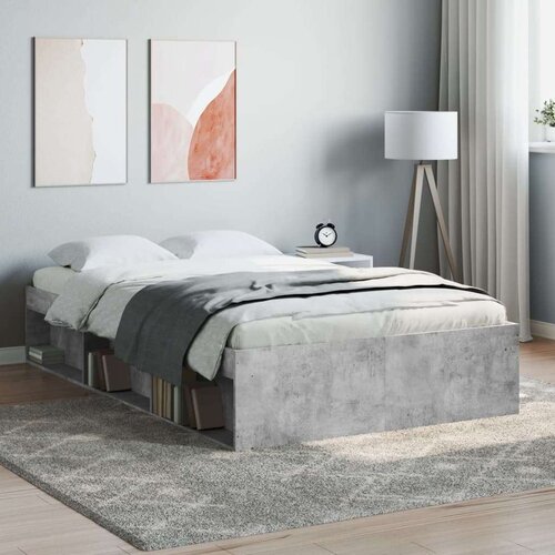  Posteljni okvir betonsko siv 120x190 cm Slike
