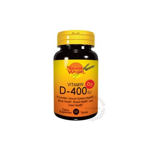 Natural Wealth vitamin D-400 iu 100 tableta Slike
