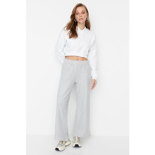 Trendyol Sweatpants - Gray - Wide leg Slike