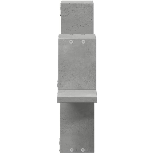  Zidna polica siva boja betona 104,5x10x43 cm konstruirano drvo Slike