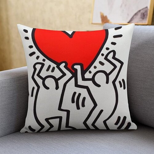 Amor - Décor Amor - Decor Dekorativna jastučnica, 45 x 45 cm, Belo - crvena Cene