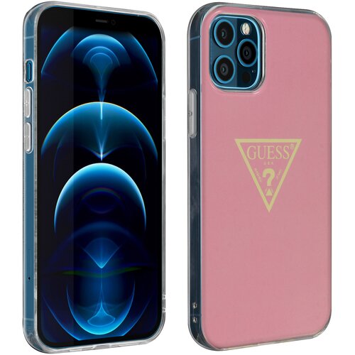 Guess Ovitek iPhone 12 Pro Max Hard Metallic Effect Metallic Series Pink, (20524438) Cene