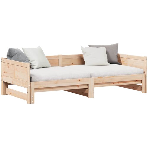  Krevet za povlačenje za dan Smeđa 203,5 x 184 x 56,5 cm Slike