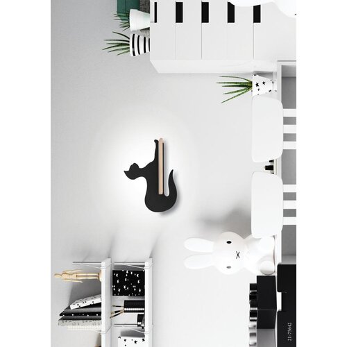Candellux cat zidna lampa 5W led iq kids crna Slike