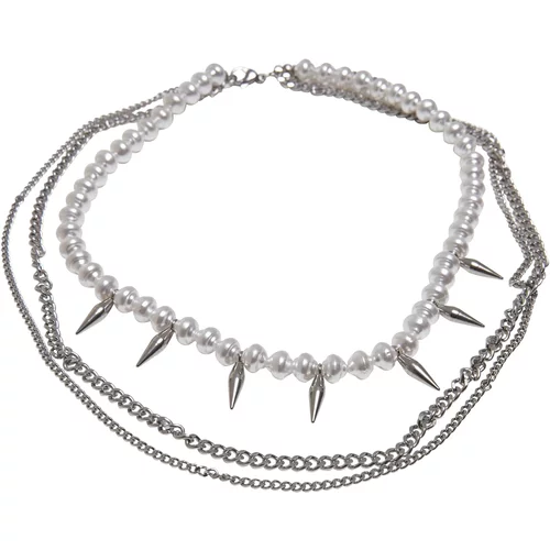 Urban Classics Accessoires Meridian Pearl Layering Necklace silver