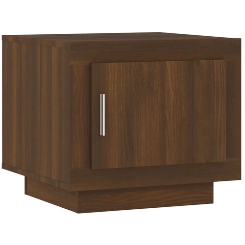 Maison Chic Klubska mizica - kavna mizica - Nizka mizica rjavi hrast 51x50x45 cm konstruiran les, (21753148) Slike