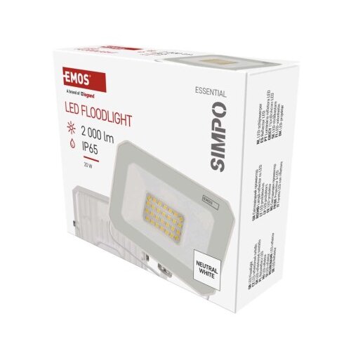  led reflektor simpo 20W, bel, IP65, 2000 lm, nevtralna bela Cene