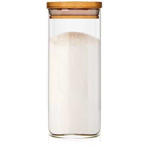 Klarstein Četvrtasta posuda za skladi&amp;scaron;tenje hrane s bambusovim poklopcem, hermetična, sa silikonskom brtvom, 6 &amp;times; 15 cm, 300 ml Slike