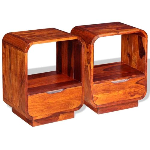  Nočna omarica s predalom 2 kosa masiven palisander 40x30x50cm, (20732558) Cene