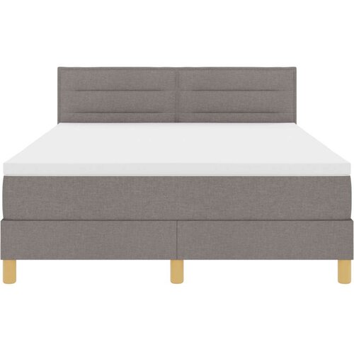 Box Spring Krevet s Madracem Taupe 140x200 cm Tkanina Slike