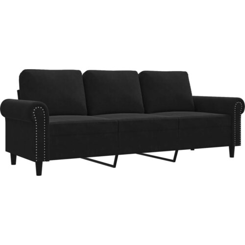Maison Chic kavč - Sofa - Kanape trosed črn 180 cm žamet, (21726486) Cene