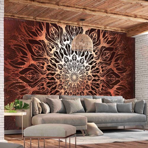  Samoljepljiva foto tapeta - Spider Web (Orange) 294x210 Slike