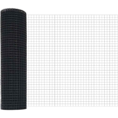  Zavarena žičana ograda s postom 10 x 0,6 m Siva Mreža Slike