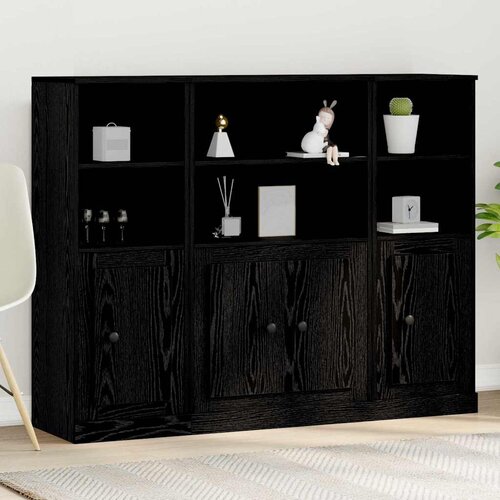  Highboard Crni hrast 132 x 35,5 x 103,5 cm Konstruirano drvo Cijene