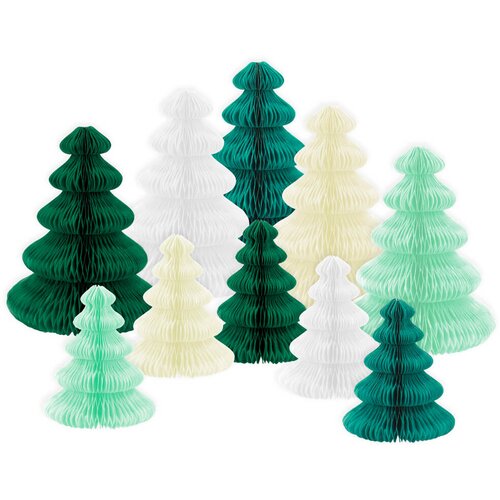 Meri Meri dekoracija za stol green forest honeycomb Slike