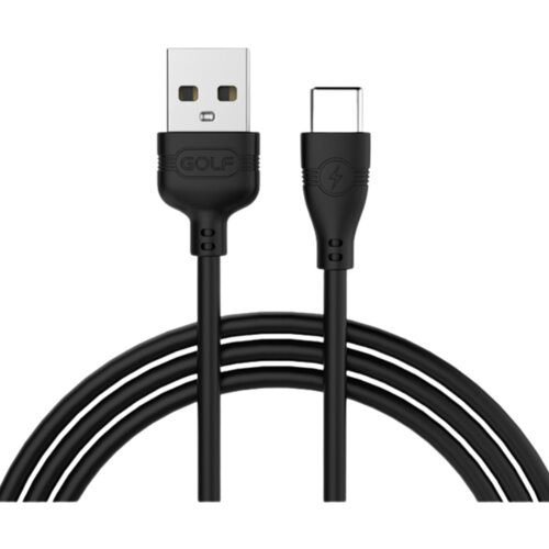 Golf kabl USB-A na USB-C, 2A, GC-63T, 1m, Crni Cene