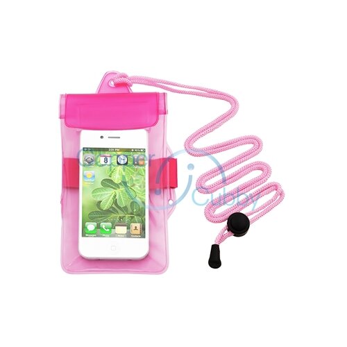 Univerzalna vodoodporna torbica za mobilni telefon - roza 135x87mm Slike