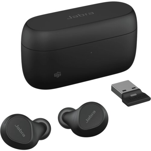 Jabra EVOLVE2 Buds MS, Cradle USB-A MS, Link 380 BT adapter USB-A MS, 30 cm USB-C to USB-A cable, Ear gels, warranty Cene