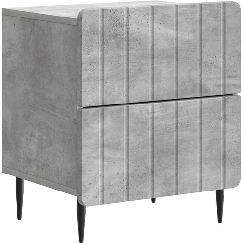 VidaXL Noćni ormar Betonska siva 43 x 34 5 x 49 5 cm Konstruirano drvo - Betonska siva 1 Slike