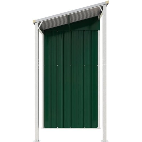  Vrtna kućica s produženim krovom zelena 277x107x181 cm čelik Slike