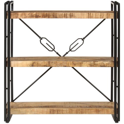 Maison Chic Knjižna omara - Knjižni regal 3-nadstropna 77x30x80 cm trden mangov les železo, (21724593) Slike