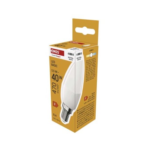  LED žarnica Basic Candle / E14 / 5,5 W (40 W) / 470 lm / Toplo bel Slike