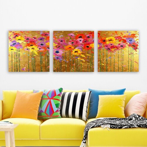 Wallity PMDR73 multicolor decorative canvas painting (3 pieces) Cene