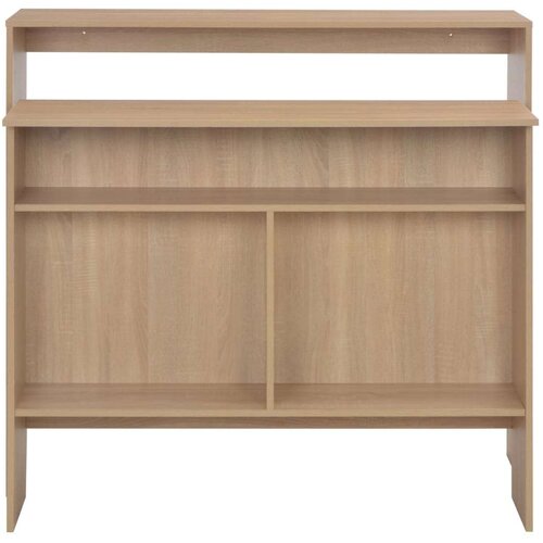 vidaXL Barska miza z 2 povr&scaron;inama 130x40x120 cm hrast Cene