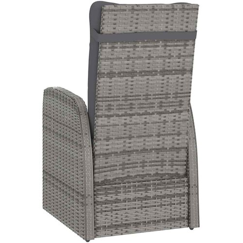  9-dijelni vrtni blagovaonski set od poliratana s jastucima sivi Slike