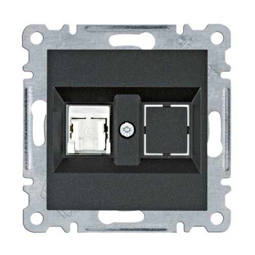 HAGER Utičnica 1xRJ45 CAT6 UTP WL2153 crna Cijene