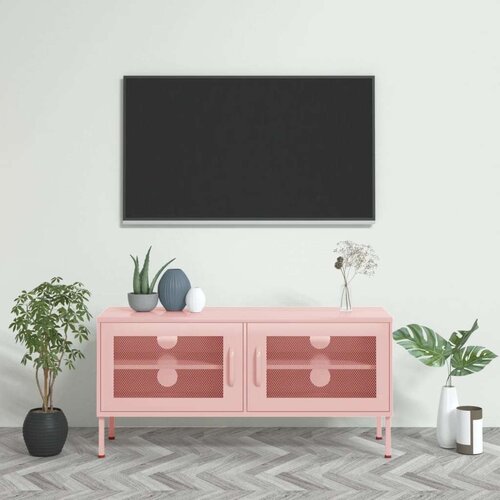 TV ormarić ružičasti 105 x 35 x 50 cm čelični Cijene