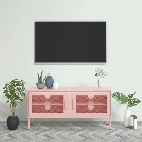 TV omarica roza 105x35x50 cm jeklo, (20620336)