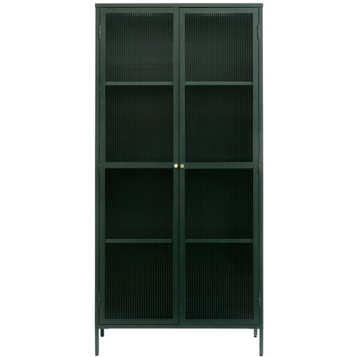 Unique Furniture Temno zelena kovinska vitrina 90x190 cm Bronco – Unique Furniture Cene