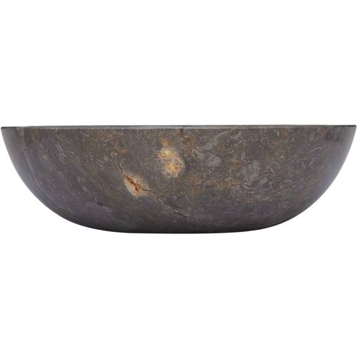 Maison Chic Umivalnik - Kopalna umivalnik - Lavabo siv Ø40x12 cm marmor, (21684601) Cene