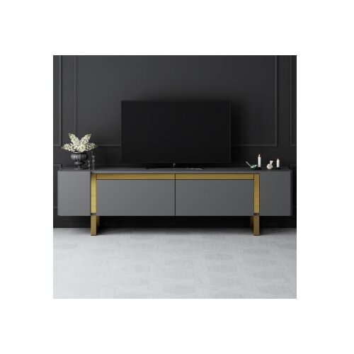 Hanah home tv polica yildiz anthracite gold Cene