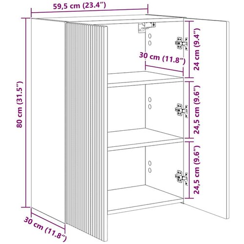  zidni ormar Zidne Crna 59 5 x 31 x 80 cm Konstruirano drvo Slike