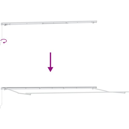 vidaXL Ručna Uvlačiva Tenda Crna 600x300 cm Cene