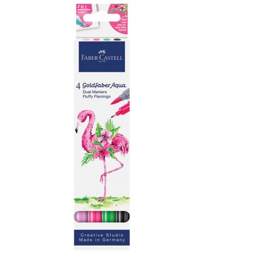 Marker OBOSTRANI AKVAREL 4 BOJE FLAMINGO GOLDFABER FABER CASTELL 164507 SORTIRANO BLISTER Cijene