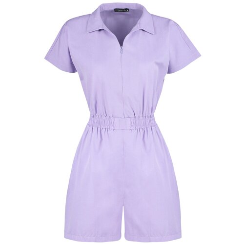 Trendyol Lilac Zipper Detailed Jumpsuit Slike