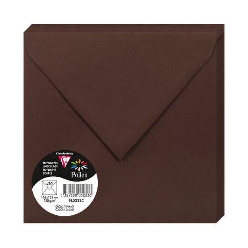 Clairefontaine kuverte Pollen 165x165mm 120gr cocoa 1/20 Cijene