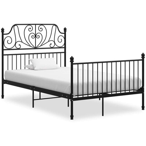  Za krevet crni metalni 120 x 200 cm Slike